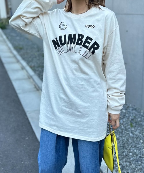 mi via loca(ミヴィアロカ)の「GILDAN ナンバーロゴロンT 【PT NO. MVL027 ※2A】(Tシャツ/カットソー・レディース・オフホワイト/ナチュラル/ブラック/オートミール/ホワイト系その他・MEDIUM/X-LARGE)」の20枚目の写真