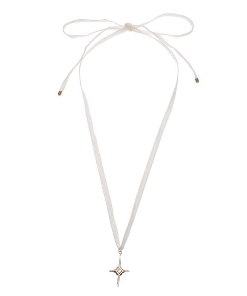 jouetie(ジュエティ)の「シャイニーモチーフリボンチョーカー(チョーカー・レディース・ゴールド/シルバー/オフホワイト/ブラック・FREE)」の4枚目の写真