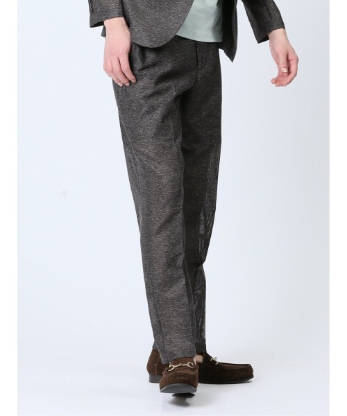 TAKA-Q（タカキュー）の「タカキュー TechLinen ノータック ビジネスパンツ 茶(セットアップ可能)（スーツパンツ・メンズ・ブラウン・S/MEDIUM/LARGE/X-LARGE/3L）」の5枚目の写真