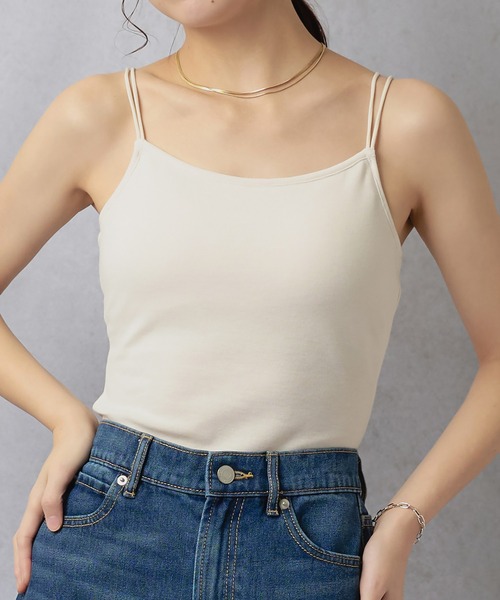 Lull（ルル）の「【Lull / ルル】ダブルストラップインナーキャミ（キャミソール・レディース・ブラック/キナリ/ベージュ/チャコール・ONESIZE）」の22枚目の写真