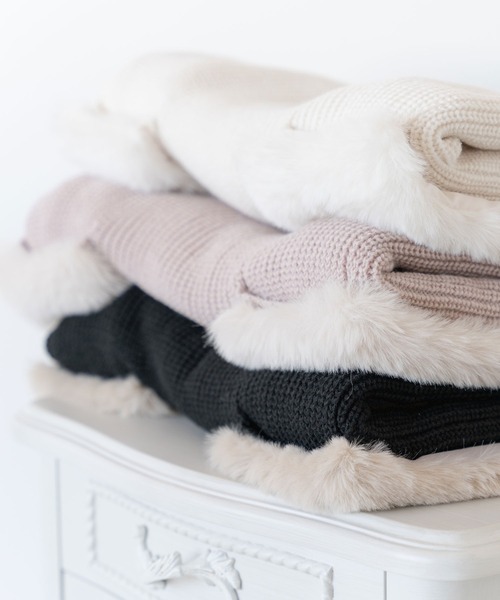 DearMyLoveMillor（ディアマイラブミラー）の「Chatonニットワンピース（ワンピース・レディース・ホワイト/ベビーピンク/ブラック・FREE）」の19枚目の写真