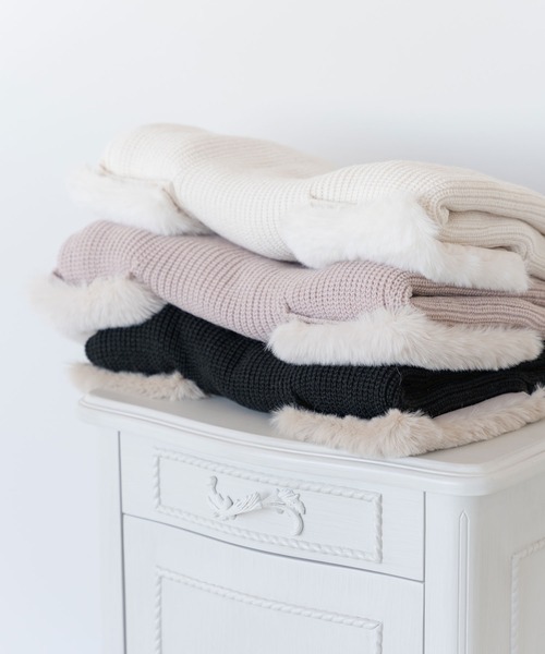 DearMyLoveMillor（ディアマイラブミラー）の「Chatonニットワンピース（ワンピース・レディース・ホワイト/ベビーピンク/ブラック・FREE）」の18枚目の写真