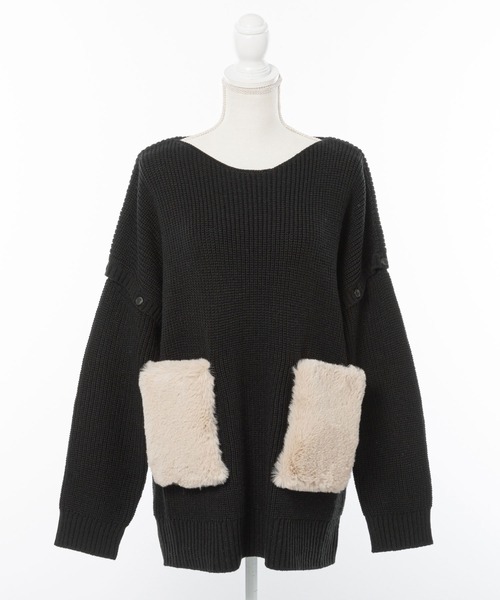 DearMyLoveMillor（ディアマイラブミラー）の「Chatonニットワンピース（ワンピース・レディース・ホワイト/ベビーピンク/ブラック・FREE）」の17枚目の写真