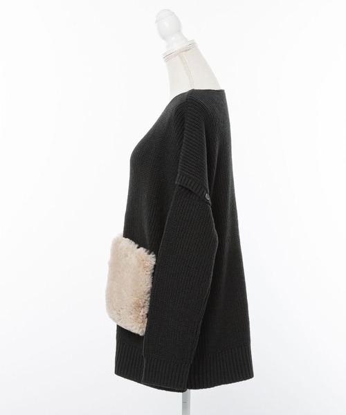 DearMyLoveMillor（ディアマイラブミラー）の「Chatonニットワンピース（ワンピース・レディース・ホワイト/ベビーピンク/ブラック・FREE）」の15枚目の写真