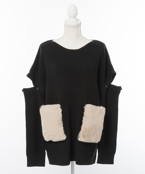 DearMyLoveMillor（ディアマイラブミラー）の「Chatonニットワンピース（ワンピース・レディース・ホワイト/ベビーピンク/ブラック・FREE）」の14枚目の写真