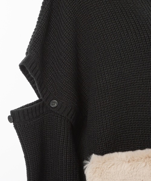 DearMyLoveMillor（ディアマイラブミラー）の「Chatonニットワンピース（ワンピース・レディース・ホワイト/ベビーピンク/ブラック・FREE）」の10枚目の写真