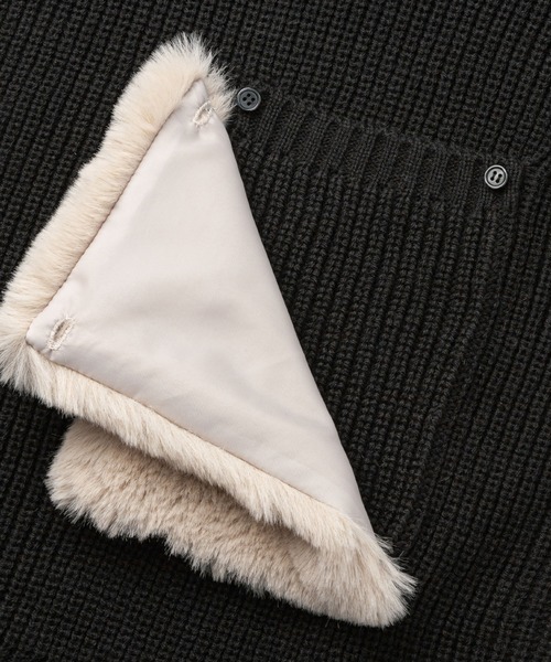 DearMyLoveMillor（ディアマイラブミラー）の「Chatonニットワンピース（ワンピース・レディース・ホワイト/ベビーピンク/ブラック・FREE）」の6枚目の写真