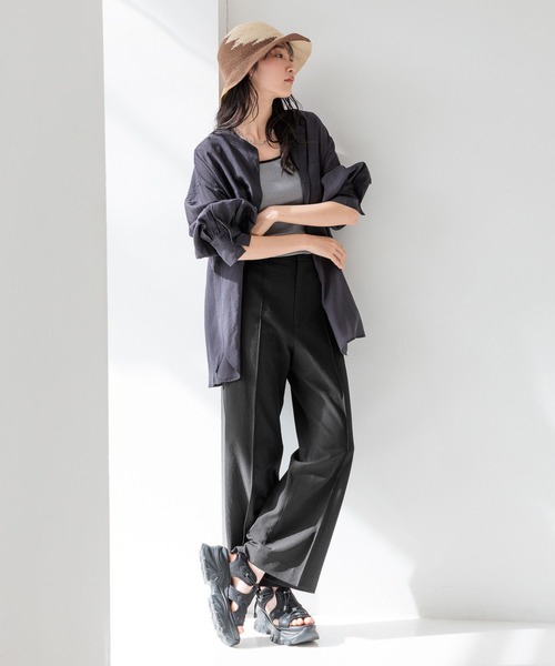 LOWRYS FARM（ローリーズファーム）の「スタイルＵＰカップクロップド　111886（Tシャツ/カットソー・レディース・ブラック/アイボリー/その他・FREE）」の21枚目の写真