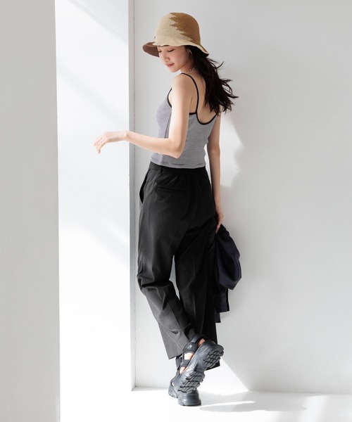 LOWRYS FARM（ローリーズファーム）の「スタイルＵＰカップクロップド　111886（Tシャツ/カットソー・レディース・ブラック/アイボリー/その他・FREE）」の15枚目の写真