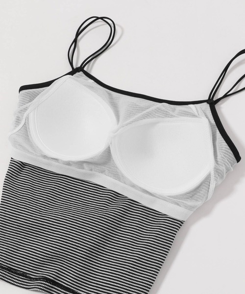 LOWRYS FARM（ローリーズファーム）の「スタイルＵＰカップクロップド　111886（Tシャツ/カットソー・レディース・ブラック/アイボリー/その他・FREE）」の7枚目の写真