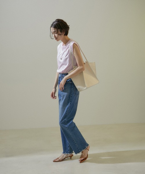 SALON adam et rope'（サロン アダム エ ロペ）の「ミニポーチセット雑材トートバック（トートバッグ・レディース・オフホワイト/ブラック系その他・FREE）」の9枚目の写真