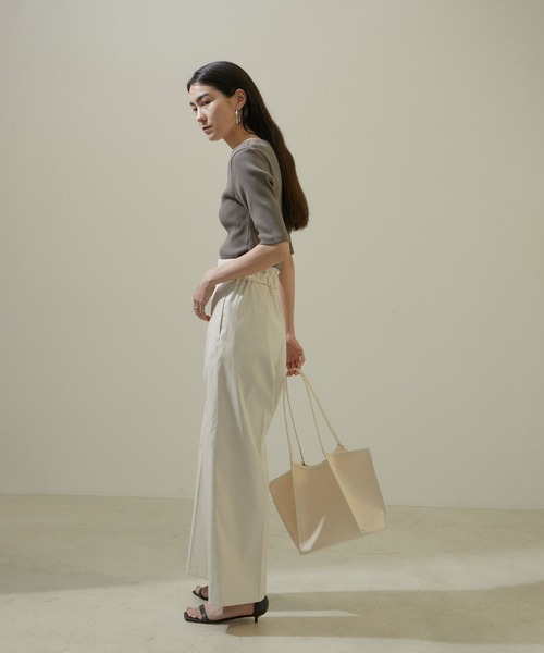 SALON adam et rope'（サロン アダム エ ロペ）の「ミニポーチセット雑材トートバック（トートバッグ・レディース・オフホワイト/ブラック系その他・FREE）」の4枚目の写真