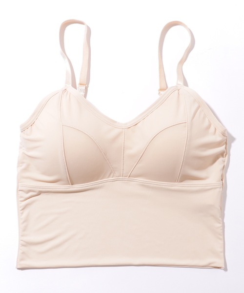Lace Ladies(レースレディース)の「ソリッドカラー Uバック コンパクト カップ付き キャミソール(キャミソール・レディース・グレー/ブラック/ホワイト/ベージュ・FREE)」の7枚目の写真