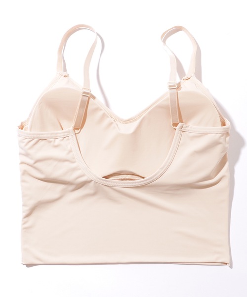 Lace Ladies(レースレディース)の「ソリッドカラー Uバック コンパクト カップ付き キャミソール(キャミソール・レディース・グレー/ブラック/ホワイト/ベージュ・FREE)」の8枚目の写真