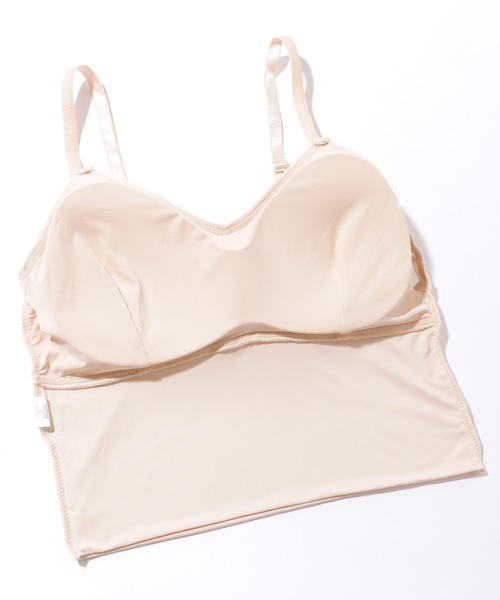 Lace Ladies(レースレディース)の「ソリッドカラー Uバック コンパクト カップ付き キャミソール(キャミソール・レディース・グレー/ブラック/ホワイト/ベージュ・FREE)」の13枚目の写真