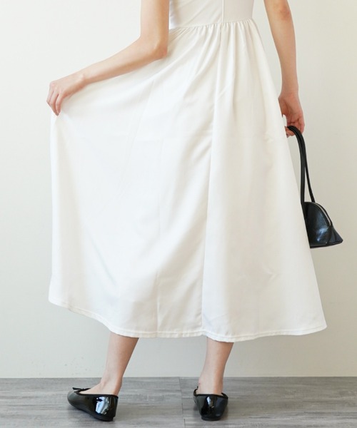 gossip！ロサンゼルス（ゴシップロサンゼルス）の「ウエストギャザー ノースリーブワンピース（ワンピース・レディース・ブラック/ホワイト・FREE）」の11枚目の写真