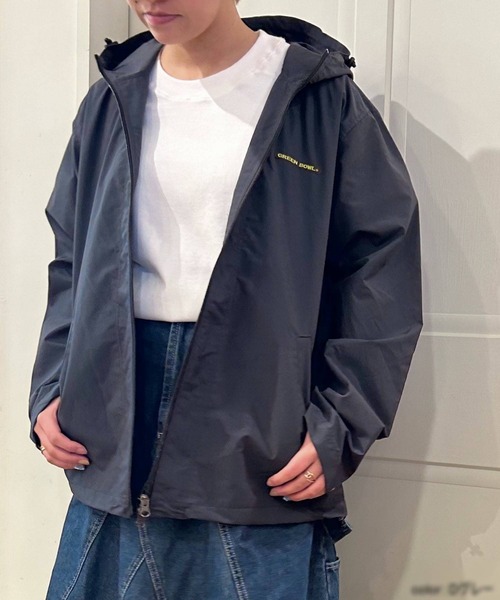 GREEN BOWL（グリーンボウル）の「【日本製】グリーンボウル 【GREEN BOWL】Nylon Full Zip Parka（ナイロンジャケット・レディース・オリーブ/ダークグレー/ブラック/カーキ・L/M）」の3枚目の写真