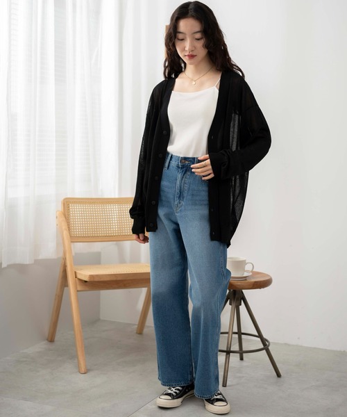 WEGO(ウィゴー)の「WEGO/シアーカーディガン(カーディガン/ボレロ・メンズ・グレー/ブラック・MEDIUM/LARGE)」の6枚目の写真