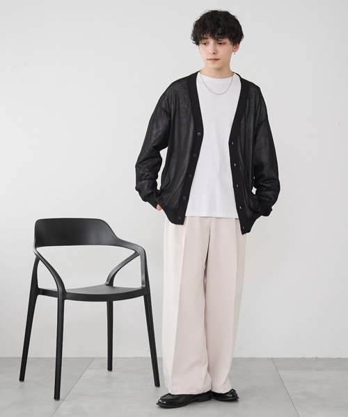 WEGO(ウィゴー)の「WEGO/シアーカーディガン(カーディガン/ボレロ・メンズ・グレー/ブラック・MEDIUM/LARGE)」の17枚目の写真