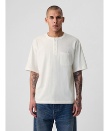 GAP | リラックスヘンリーネックTシャツ(ユニセックス)(Tシャツ/カットソー)