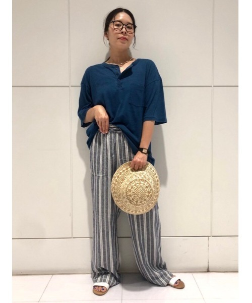GAP（ギャップ）の「リラックスヘンリーネックTシャツ(ユニセックス)（Tシャツ/カットソー・メンズ・インディゴブルー/ブラック/ホワイト/グレー・XL/XS/S/M/L）」の13枚目の写真