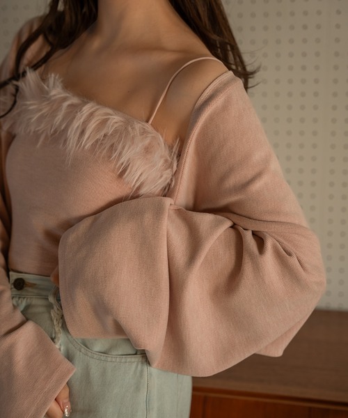 mideal(マイディール)の「fur bolero ensemble / ファーボレロアンサンブル(アンサンブル・レディース・ピンク/ベージュ・FREE)」の6枚目の写真