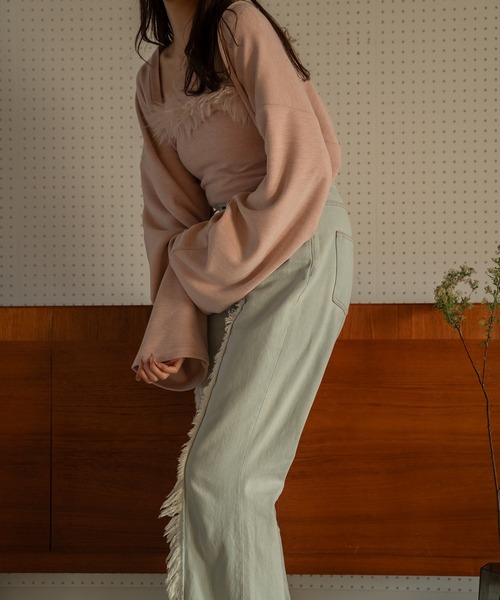 mideal(マイディール)の「fur bolero ensemble / ファーボレロアンサンブル(アンサンブル・レディース・ピンク/ベージュ・FREE)」の8枚目の写真