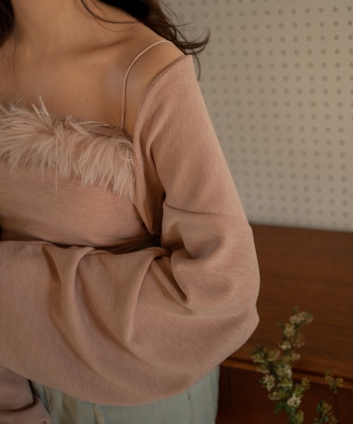 mideal(マイディール)の「fur bolero ensemble / ファーボレロアンサンブル(アンサンブル・レディース・ピンク/ベージュ・FREE)」の5枚目の写真