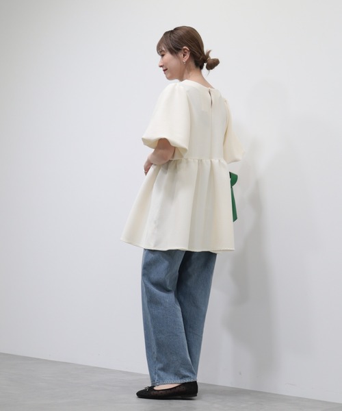 AMERICAN HOLIC（アメリカンホリック）の「ジャガードティアードカットプルオーバー（Tシャツ/カットソー・レディース・アイボリー/ブラック・M/L）」の15枚目の写真