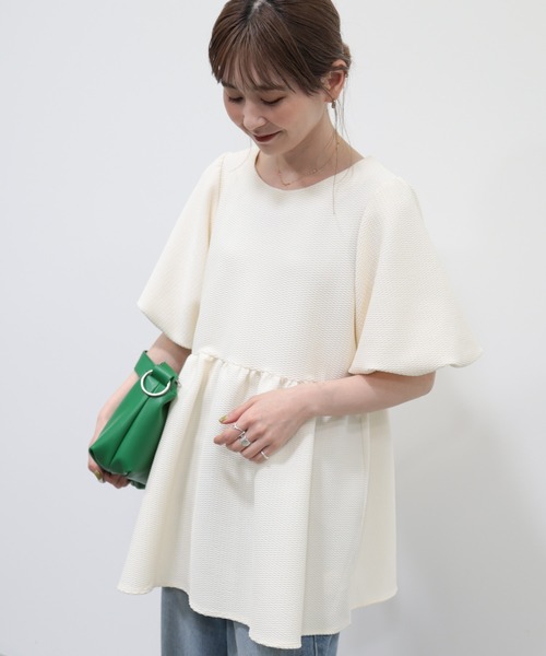 AMERICAN HOLIC（アメリカンホリック）の「ジャガードティアードカットプルオーバー（Tシャツ/カットソー・レディース・アイボリー/ブラック・M/L）」の3枚目の写真