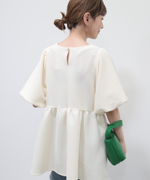 AMERICAN HOLIC（アメリカンホリック）の「ジャガードティアードカットプルオーバー（Tシャツ/カットソー・レディース・アイボリー/ブラック・M/L）」の5枚目の写真