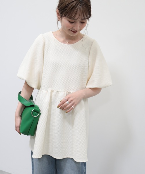 AMERICAN HOLIC（アメリカンホリック）の「ジャガードティアードカットプルオーバー（Tシャツ/カットソー・レディース・アイボリー/ブラック・M/L）」の6枚目の写真