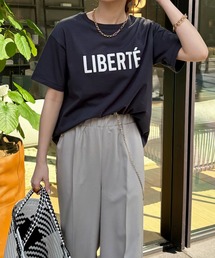 DouDou（ドゥドゥ）の「LIBERTE発砲プリントラメTEE（Tシャツ/カットソー）」