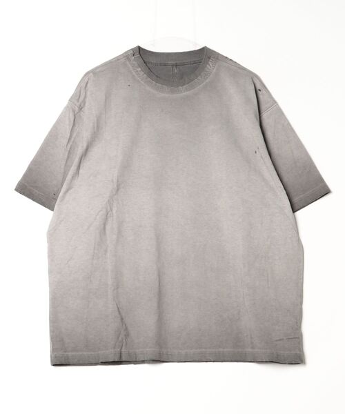 DIESEL ダメージ加工風 半袖Tシャツ グレー meraviglie_di081