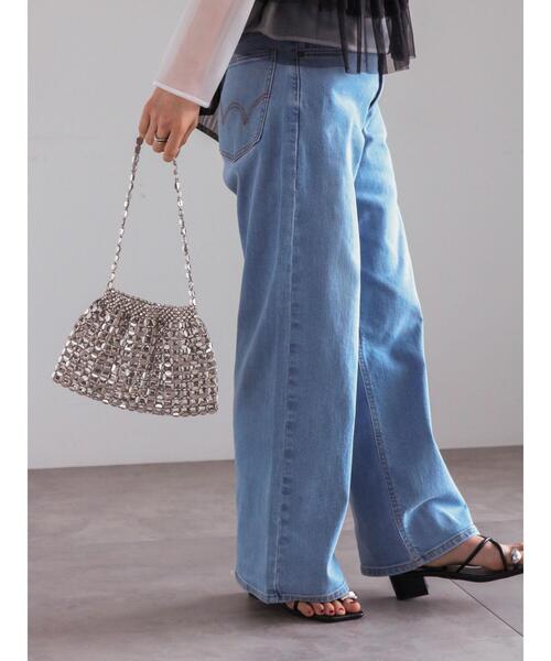 Te chichi（テチチ）の「ビーンズメタル編み地ミニバッグ（ハンドバッグ・レディース・シルバー/ゴールド・F）」の2枚目の写真