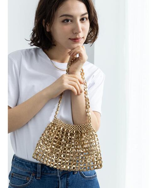 Te chichi（テチチ）の「ビーンズメタル編み地ミニバッグ（ハンドバッグ・レディース・シルバー/ゴールド・F）」の15枚目の写真