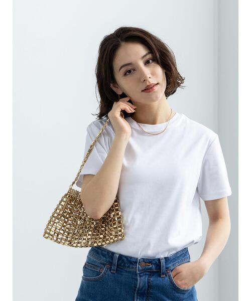 Te chichi（テチチ）の「ビーンズメタル編み地ミニバッグ（ハンドバッグ・レディース・シルバー/ゴールド・F）」の16枚目の写真