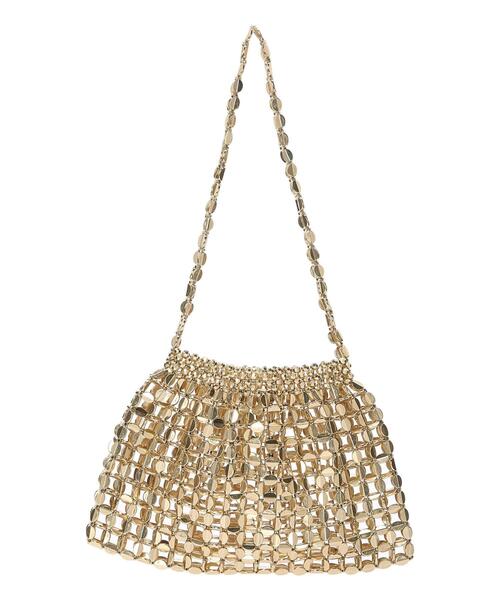 Te chichi（テチチ）の「ビーンズメタル編み地ミニバッグ（ハンドバッグ・レディース・シルバー/ゴールド・F）」の13枚目の写真