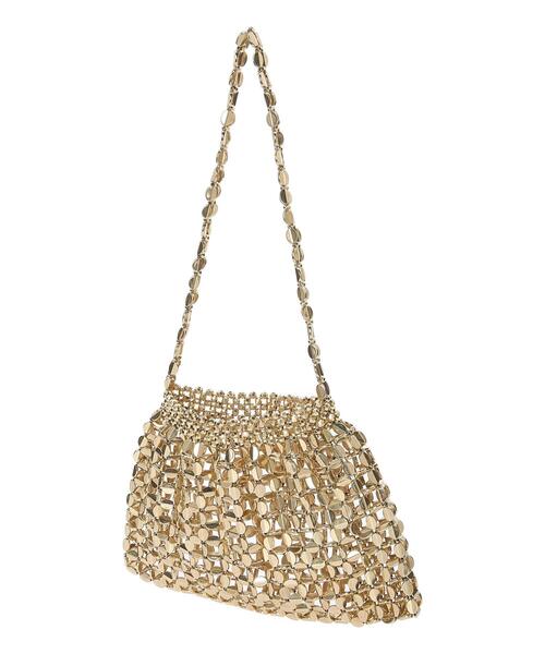 Te chichi（テチチ）の「ビーンズメタル編み地ミニバッグ（ハンドバッグ・レディース・シルバー/ゴールド・F）」の3枚目の写真