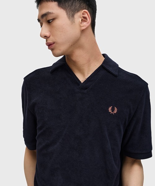 FRED PERRY【現行モデル】オープンカラー タオル地 ポロシャツ FRED PERRY ポロシャツ Open Collar Towelling Polo／オープン