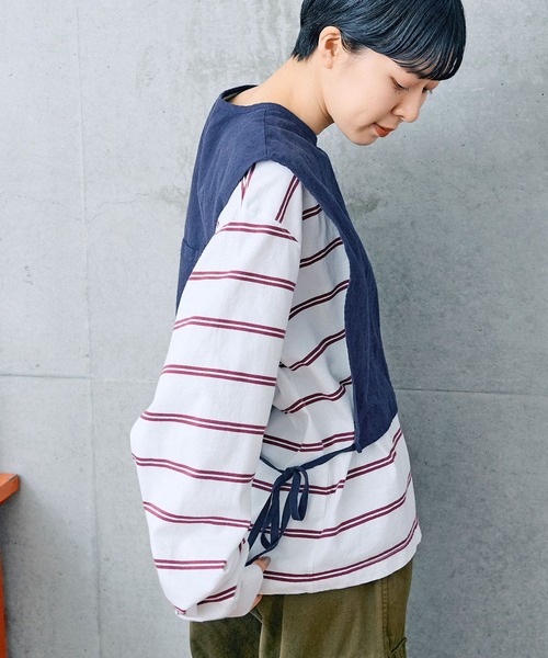 PAR ICI（パーリッシィ）の「リネンコットンキャンバス ワークベスト（ベスト・レディース・アイボリー/ブラック/ネイビー・FREE）」の22枚目の写真