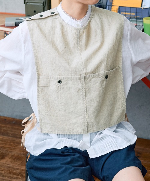 PAR ICI（パーリッシィ）の「リネンコットンキャンバス ワークベスト