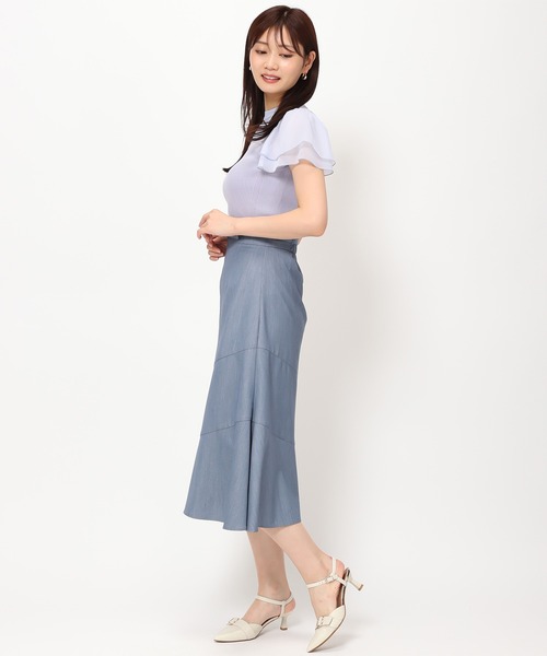 MISCH MASCH(ミッシュマッシュ)の「ソフトシフォン袖ビスチェニット/MM428306(ニット/セーター・レディース・ブラック/ブルー/ピンク/ホワイト・フリ-)」の18枚目の写真