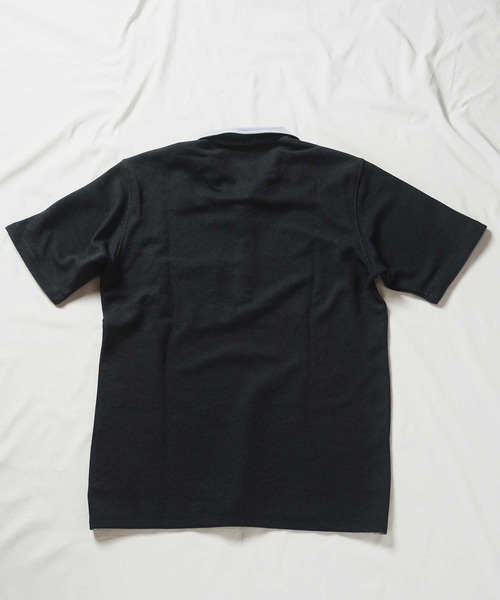 UNION STATION（ユニオンステーション）の「ハニカム裏メッシュイタリアンカラーポロシャツ（ポロシャツ・メンズ・ホワイト系その他/ネイビー/ブルー系その他・LL/M/L）」の6枚目の写真