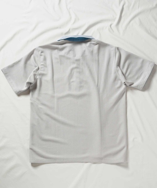 UNION STATION（ユニオンステーション）の「ハニカム裏メッシュイタリアンカラーポロシャツ（ポロシャツ・メンズ・ホワイト系その他/ネイビー/ブルー系その他・LL/M/L）」の12枚目の写真