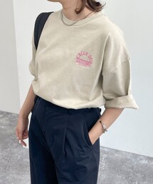 刺繍入りオーバーTシャツ