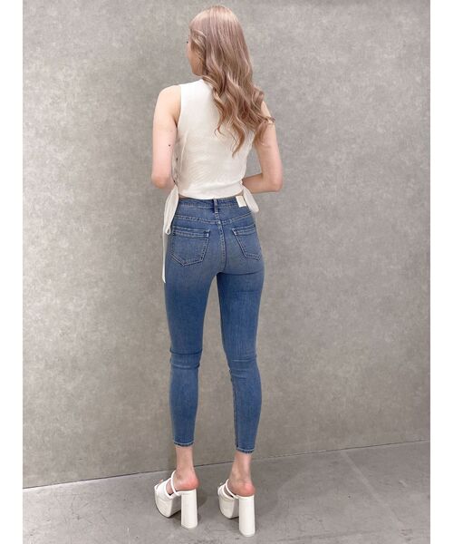 GYDA（ジェイダ）の「サイドレースアップノースリニットトップス（ニット/セーター・レディース・オフホワイト/ブラック・FREE）」の14枚目の写真