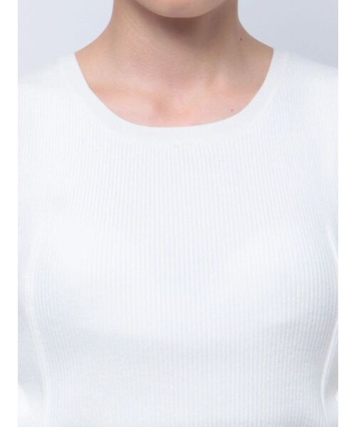 GYDA（ジェイダ）の「サイドレースアップノースリニットトップス（ニット/セーター・レディース・オフホワイト/ブラック・FREE）」の7枚目の写真