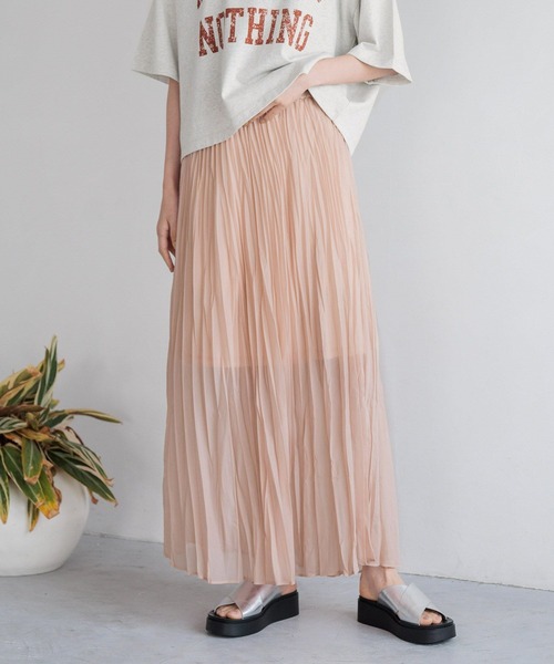 LOWRYS FARM（ローリーズファーム）の「クリンクルシャイニースカート　131270（スカート・レディース・ブラック/ブルー/ピンク/オフホワイト・FREE）」の4枚目の写真