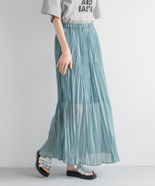 LOWRYS FARM（ローリーズファーム）の「クリンクルシャイニースカート　131270（スカート・レディース・ブラック/ブルー/ピンク/オフホワイト・FREE）」の22枚目の写真